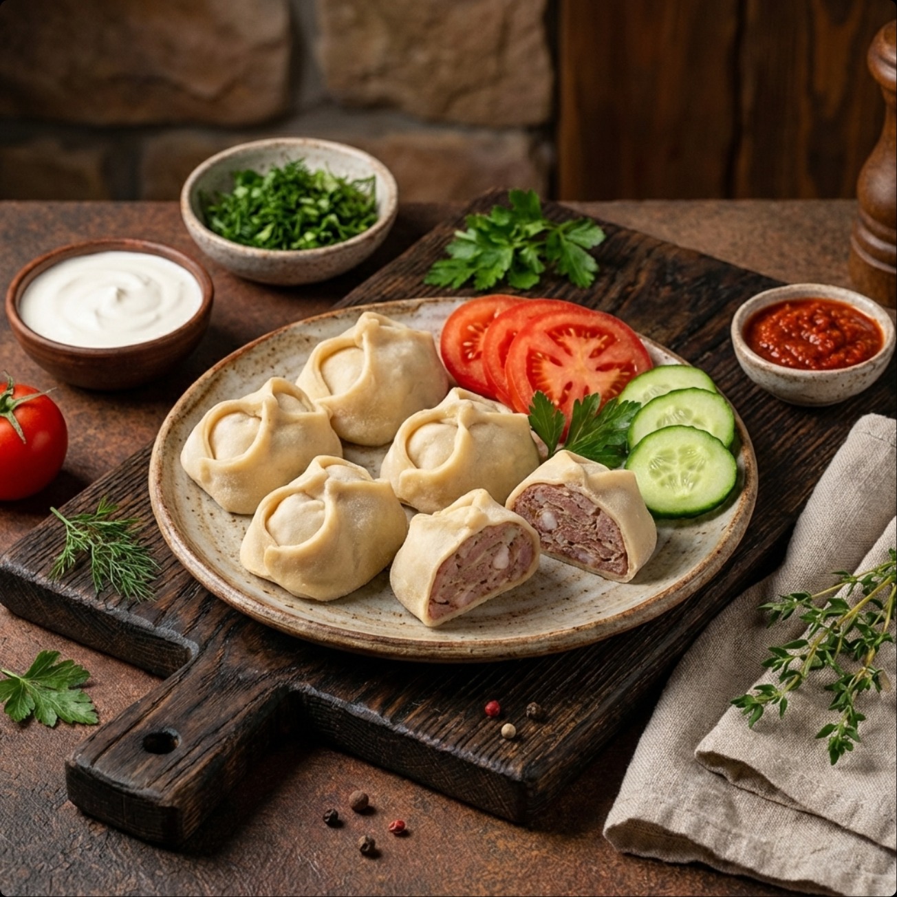 Мanty, Teigtaschen - LackManty, mit Schweine-und Rindfleischfüllung, Lackmann, 750 g