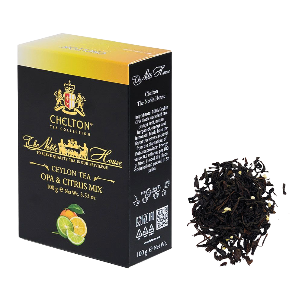 Чай чёрный - The Noble House Black OPA + Citrus-Mix премиум, рассыпной, Chelton, 100 г